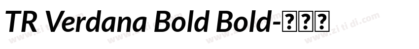 TR Verdana Bold Bold字体转换